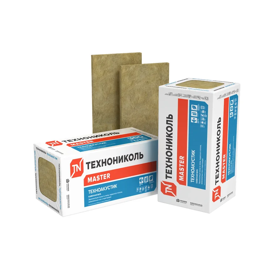 ЗВУКОИЗОЛЯЦИЯ ТЕХНОАКУСТИК, 1200Х600Х50 ММ, (8 ПЛИТ, 5,76 КВ.М)