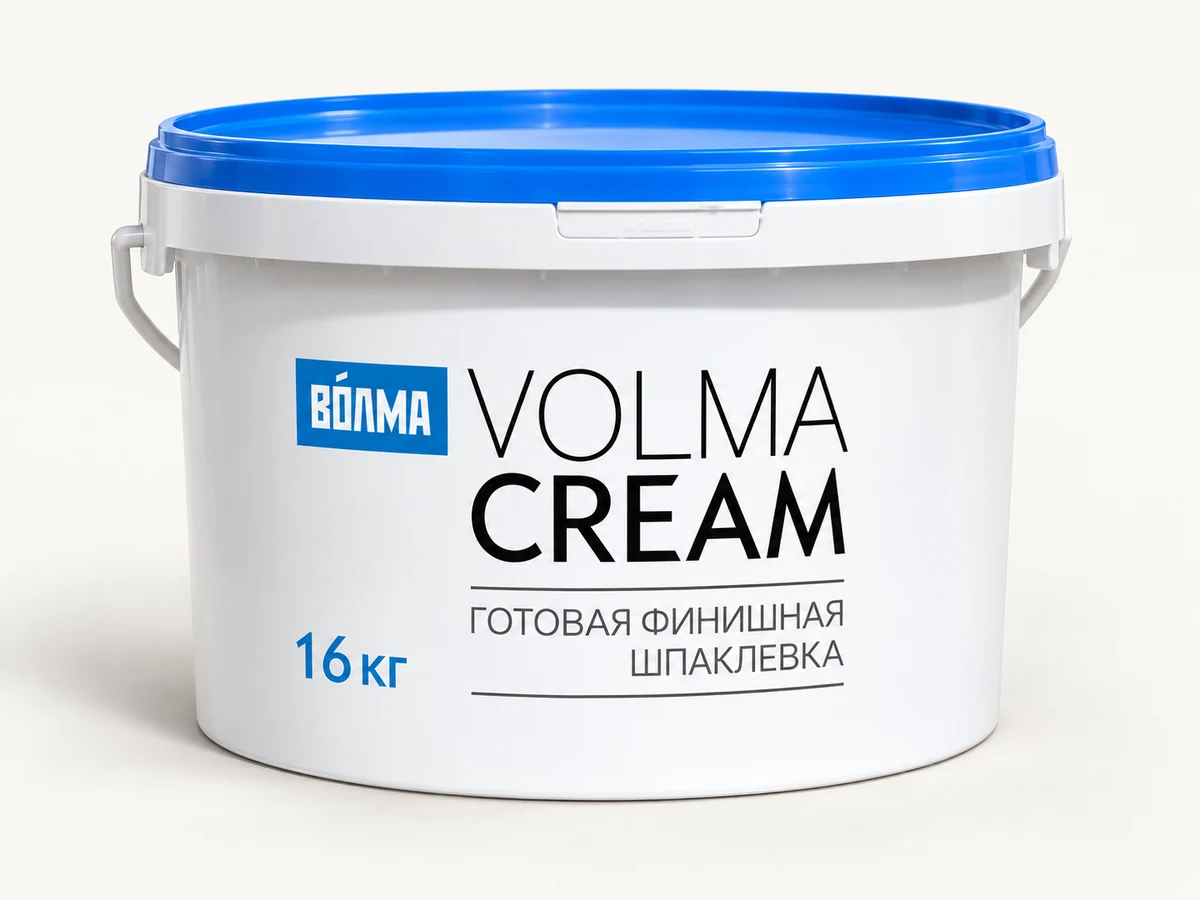 3D-иллюстрация: Шпаклевка VOLMA-Cream финишная, готовая к применению 16кг
